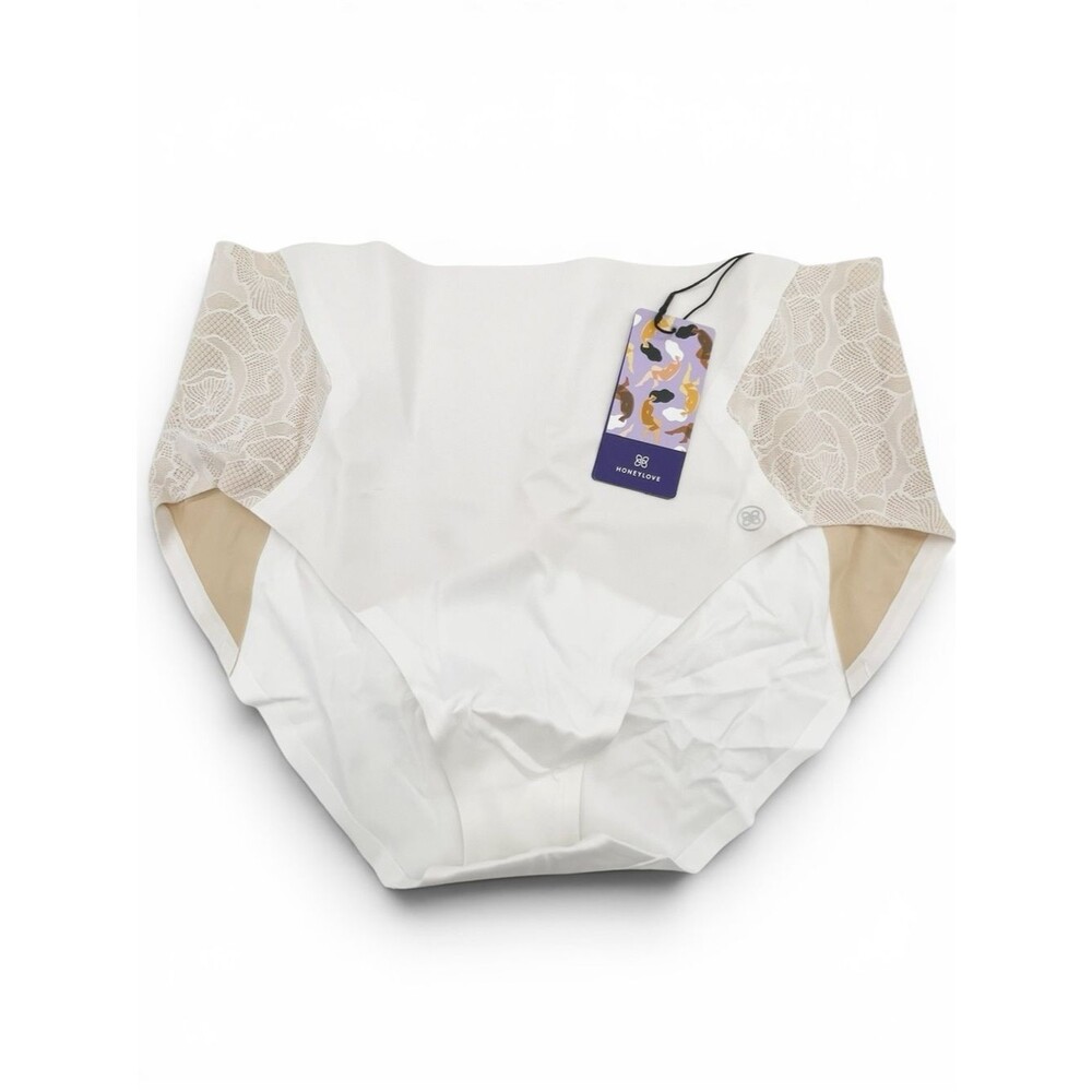 NWT Honeylove CrossOver Lace Brief Shaping Underwear White Size Large Set of 3 - Picture 5 of 14